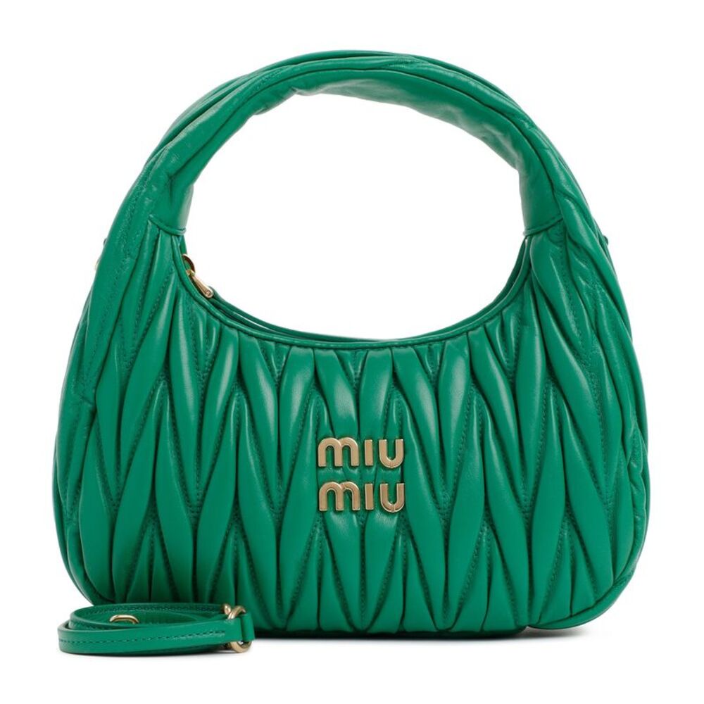 Miu Miu Small Wander Matelasse Hobo Bag Women